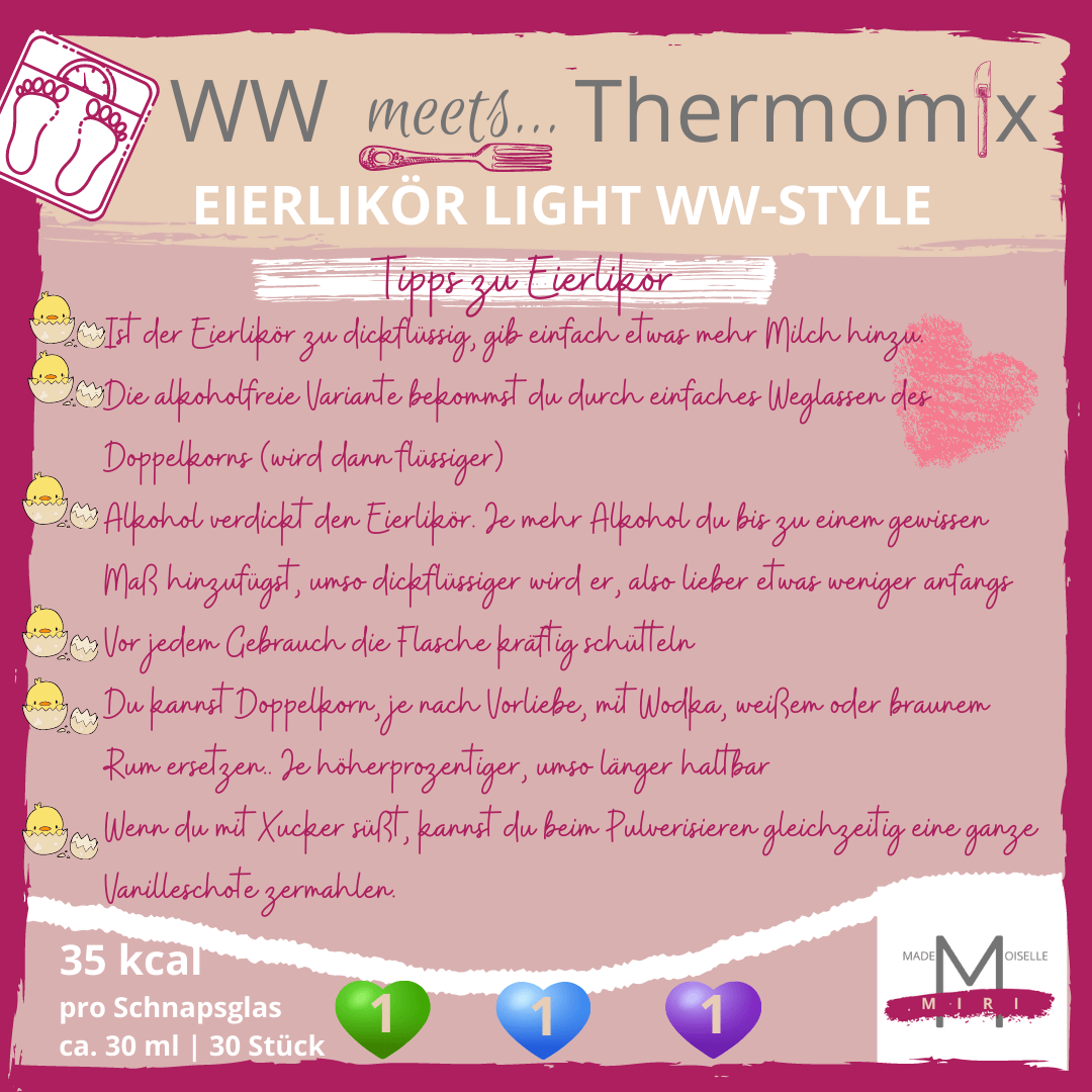 Eierlikör WW-Style – Tipps Eierlikör WW-Style – Tipps