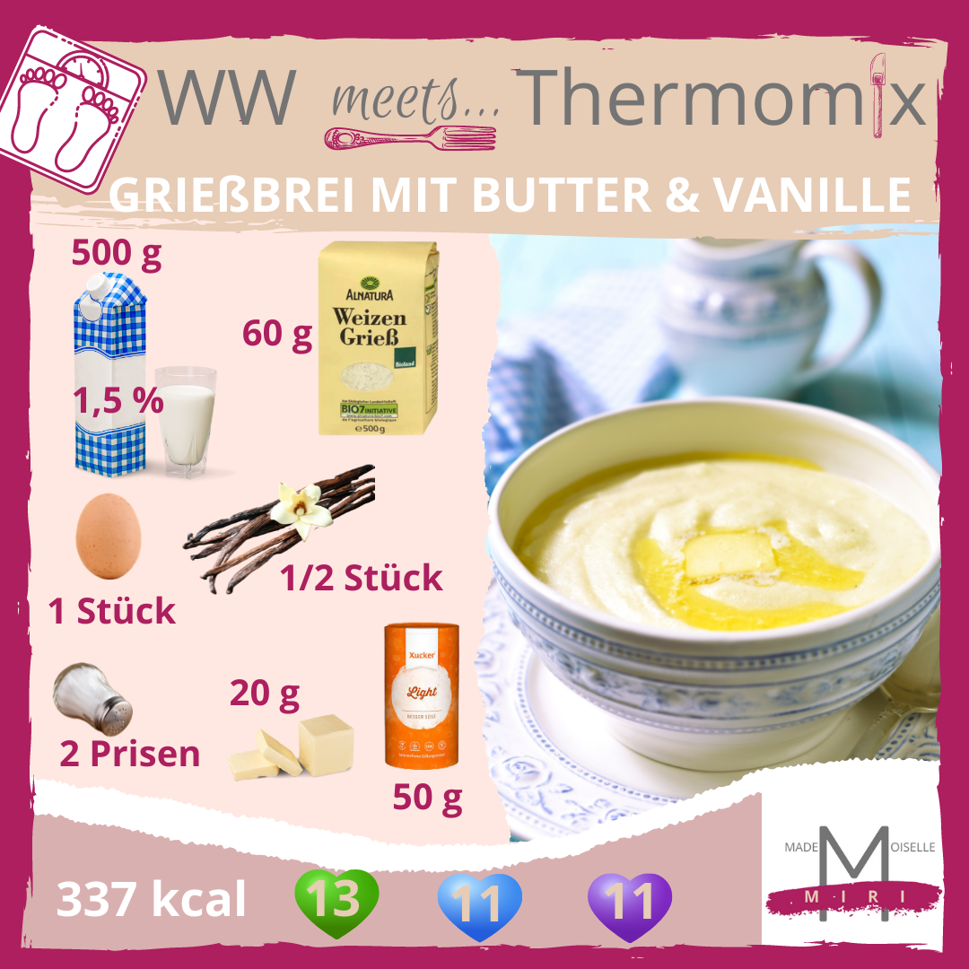 Grießbrei mit Butter und Vanille Grießbrei mit Butter und Vanille